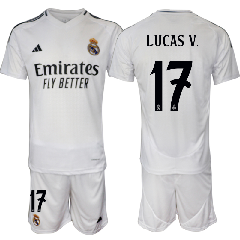 Men 2024-2025 Club Real Madrid home White #17 Soccer Jersey->customized soccer jersey->Custom Jersey